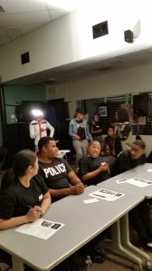 Christina Carlos, Quintin Jenkins, Kimea' Workman, George G Montana Juice (photo looking towards part of room not to be seen) (photo from author's collection)